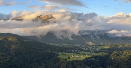 Dachtstein, Dachtstein glacier, shrouded in clouds, Styria, Austria