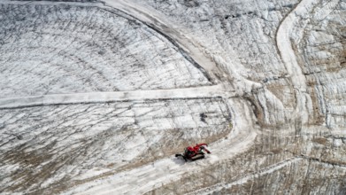 Snow groomer on Dachtstein, Dachtstein glacier, Styria, Austria