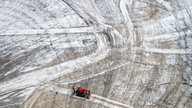Snow groomer on Dachtstein, Dachtstein glacier, Styria, Austria