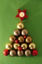Christmas tree baubles, Christmas candle, Germany