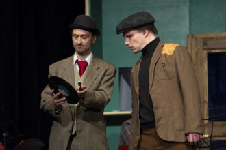 Thilo Herrmann (Prof. Marcus), Henning Wolff (Louis Harvey), LADYKILLERS, photo rehearsal on