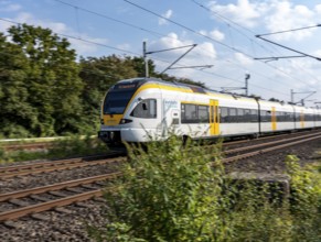Train services on one of the busiest railway lines in Germany, regional services, RE3,