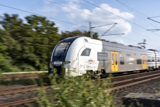 Train services on one of the busiest railway lines in Germany, regional services, RE6, RRX,