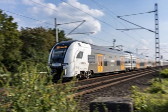 Train services on one of the busiest railway lines in Germany, regional services, RE6, RRX,