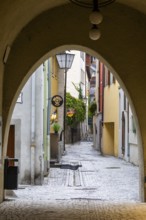 Archway in Häusergasse, Entenbachgasse, Feldkirch, Vorarlberg, Austria