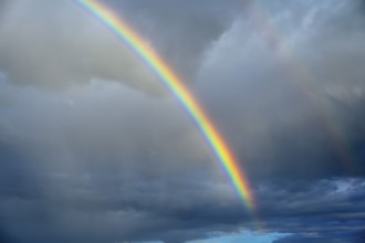 Double rainbow in Pönitz am See, Schleswig-Holstein, Germany