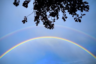 Double rainbow in Pönitz am See, Schleswig-Holstein, Germany