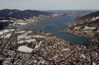 Rottach-Egern with Tegernsee and surrounding villages, Upper Bavaria, Germany