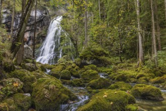Landscape, Gollinger waterfall, autumn colours