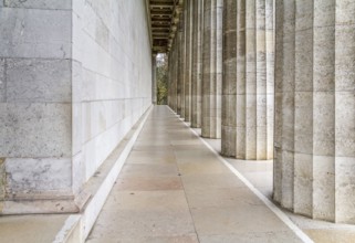 Colonnade at the Walhalla memorial near Regensburg in Bavaria, Gerrmany