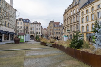 Impression of a city named Metz, located in the Lorraine region in France at winter time