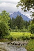 Scenery around Fischen im Allgaeu, a municipality in the district of Oberallgaeu in Germany