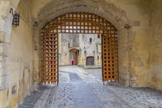 Bridge castle and city gate named Germans Gate in Metz, a city in the Lorraine region in France