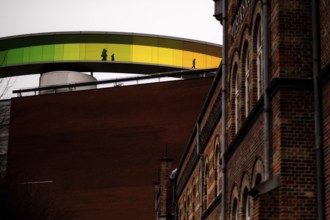 The ARoS Aarhus Art Museum with its distinctive Rainbow Panorama permanent art installation, in