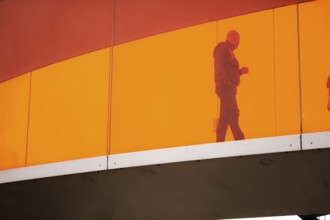 The ARoS Aarhus Art Museum with its distinctive Rainbow Panorama permanent art installation, in