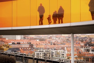 The ARoS Aarhus Art Museum with its distinctive Rainbow Panorama permanent art installation, in