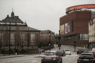 The ARoS Aarhus Art Museum with its distinctive Rainbow Panorama permanent art installation, in