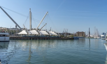 Scenery around the port in Genoa, the capital of the italian region of Liguria