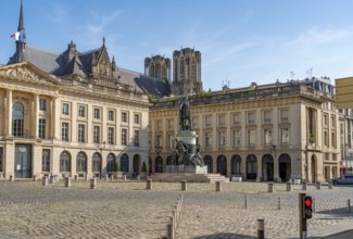 Impression around Place Royale in Reims, the most populous city in the French department of Marne