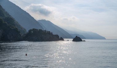 Scenery around a coastal area named Cinque Terre in Liguria, located in the northwest of Italy at