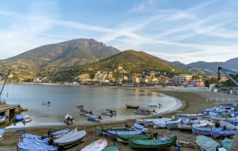 Scenery around Levanto, a small town at a coastal area in the province of La Spezia in Liguria,