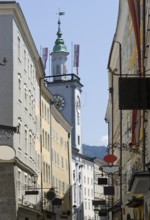 Street scenery of Salzburg, a city in Austria