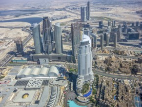 Aerial view of Dubai in the United Arab Emirates