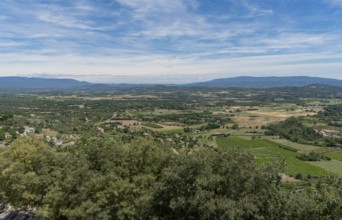 Scenery around Gordes, a comune in the Provence region of southern France at summer time
