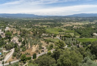Scenery around Gordes, a comune in the Provence region of southern France at summer time