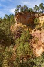 Impression around the Ochre Path near Roussillon, a commune in the Vaucluse department of the