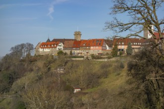 Town in Southern Germany named Waldenburg at evening time