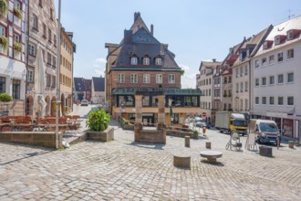 City view of Nuremberg, a city in Franconia in the german state of Bavaria