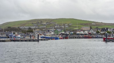 Waterside scenery around the harbour of Dingle, a town in County Kerry, Ireland
