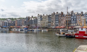City view of Honfleur, a commune in the Calvados department in northwestern France