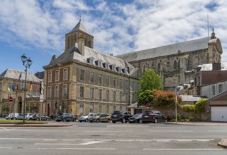 City view of Fecamp, a commune in the Seine-Maritime department in the Normandy Region of France