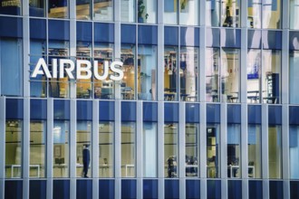 Jan 16, 2025 - Lisbon, Portugal: Day view of the Airbus office building or headquaters with bright