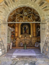 Chapel, mountain panorama, Fürthermoaralm, Pinzgau, Mooserboden reservoir