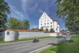 Blue sky, Old Castle in Kisslegg, Allgäu, Baden-Württemberg, Germany