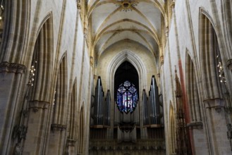 The interior of the largest Protestant church in Germany. It has the world's highest church tower,