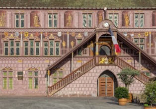 Architectural detail of Mulhouse, a city in the Alsace region in France