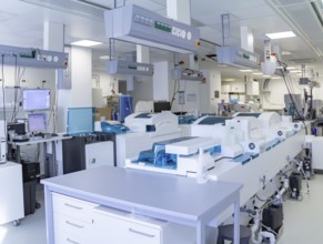 Medical laboratory including lots of apparatuses and technical equipment