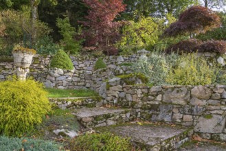 Idyllic garden scenery near Gerardmer, a commune in the Vosges department in Grand Est in