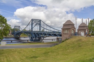 Wilhelmshaven with Kaiser Wilhelm Bridge in Northern Germany