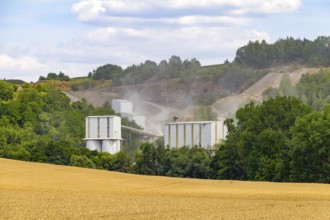 Gravel mill in Germany at summer time