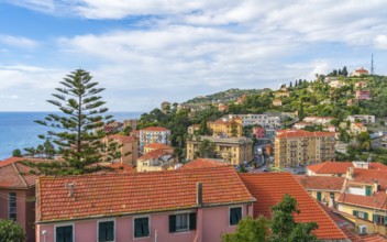 Scenery around Porto Maurizio in Oneglia, a former town in northern Italy on the Ligurian coast, in