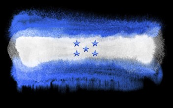 Watercolor illustration of the Honduras flag