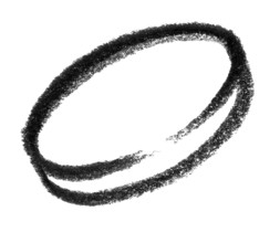 Crayon-sketched illustration of a coin