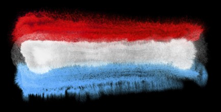 Watercolor illustration of the Luxembourg flag