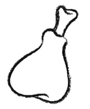 Crayon-sketched sketched haunch