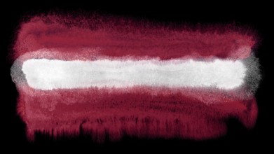 Watercolor illustration of the Latvia flag